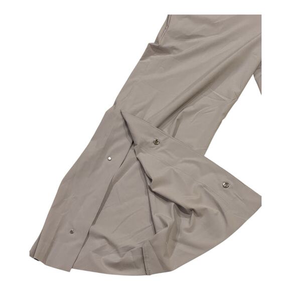 Athleta Tribeca Crop Pant Women 10T Ivory Wide Leg Snap Sides Lightweight Travel - Picture 5 of 6